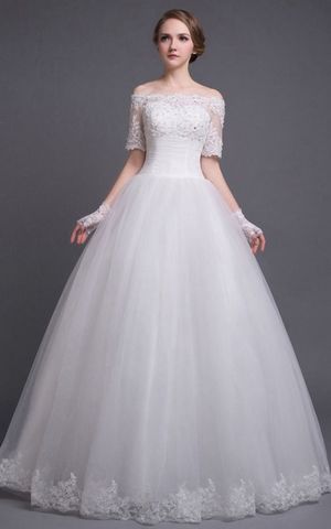 WDDH1560  off the shoulder  wedding dress